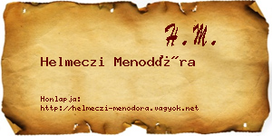 Helmeczi Menodóra névjegykártya